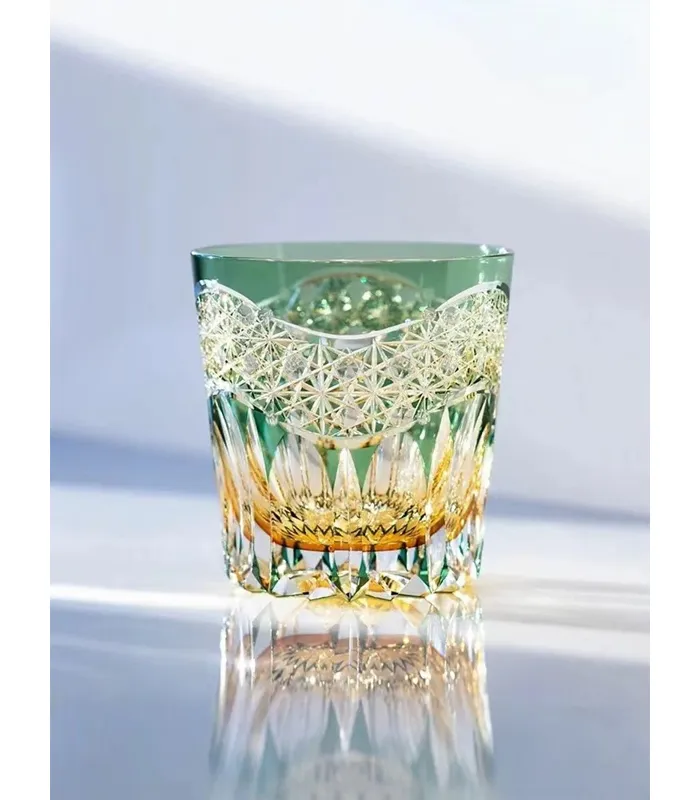 Velmira crystal glass sunrise reflection elegant drinkware