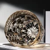 Hand cut crystal glass bottom starburst pattern premium whiskey glass