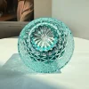 Bottom view crystal glass geometric prism pattern luxury design