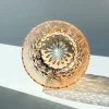 Amber crystal glass bottom starburst luxury tumbler
