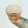 Warm tone crystal glass with prism light reflection