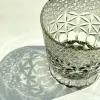 Clear crystal glass shadow reflection geometric design